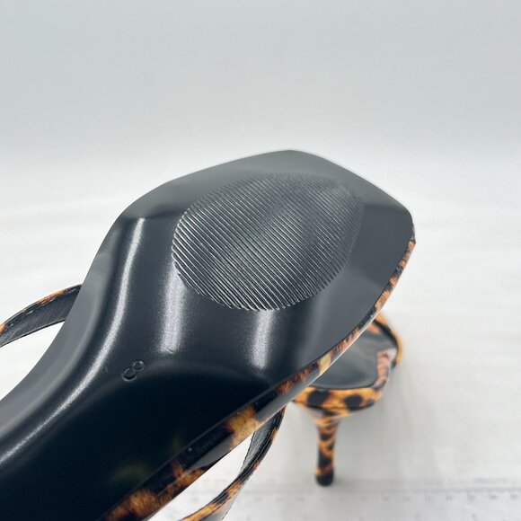 Wansseny Leopard Thong Open Toe Low Heel Flip Flops Slip on Mules Summer Sandals - Picture 6 of 8